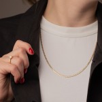 Goldkette als Panzerkette weit in Gelbgold 333 / 8K, 80 cm lang, 2,6 mm breit, Gewicht ca. 5.8 g.