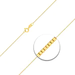 Goldkette als Venezianerkette in Gelbgold 750 / 18K, 38 cm lang, 0,7 mm breit, Gewicht ca. 1.9 g.