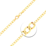 Goldkette als Panzerkette facettiert in Rotgold 585 / 14K, 55 cm lang, 3,1 mm breit, Gewicht ca. 7 g.