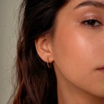 Ohrringe, Creolen, Gelbgold 750 / 18K, Außendurchmesser 20 mm, Breite 1.5 mm, Gewicht ca. 0.8 g