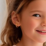 Ohrringe, Creolen, Gelbgold 585 / 14K, Außendurchmesser 9 mm, Breite 1.3 mm, Gewicht ca. 0.2 g