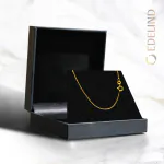 Goldkette als Ankerkette rund in Gelbgold 333 / 8 Karat, 65 cm lang, 1.1 mm breit, Gewicht ca. 2,4 g.