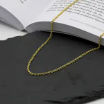 Goldkette als Ankerkette rund in Rotgold 333 / 8K, 50 cm lang, 2,4 mm breit, Gewicht ca. 6.9 g.