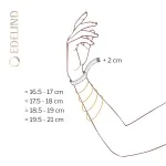 Goldarmband als Ankerkette mit 0,09 Karat Diamanten, Weißgold 585 / 14 Karat, 20,5 cm lang, Gewicht ca. 0,9 g.
