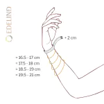 Goldarmband als Ankerkette mit 0,14 Karat Diamanten, Rotgold 585 / 14 Karat, 21 cm lang, Gewicht ca. 0,9 g.