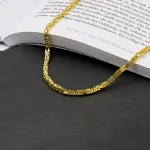 Goldkette als Königskette in Gelbgold 585 / 14K, 55 cm lang, 3,2 mm breit, Gewicht ca. 40.8 g.