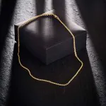 Goldkette als Kordelkette hohl in Gelbgold 375 / 9K, 50 cm lang, 2,1 mm breit, Gewicht ca. 2.6 g.