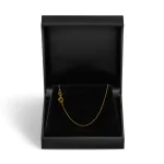 Goldkette als Panzerkette flach in Gelbgold 585 / 14K, 42 cm lang, 0,8 mm Breit, Gewicht ca. 1.0 g.