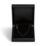 Goldkette als Panzerkette flach in Gelbgold 585 / 14K, 50 cm lang, 0,8 mm Breit, Gewicht ca. 1.2 g.