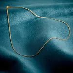 Goldkette als Panzerkette flach in Gelbgold 585 / 14K, 50 cm lang, 1,4 mm Breit, Gewicht ca. 2.8 g.