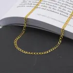 Goldkette als Panzerkette facettiert in Gelbgold 585 / 14 Karat, 95 cm lang, 3.1 mm breit, Gewicht ca. 12 g.