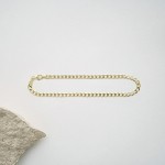 Armband als Panzerkette weit in Gelbgold 585 / 14 K, 23 cm lang, 3,9mm breit, Gewicht ca. 5.1 g.