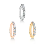 0,7 Karat Diamant Memoire Ring mit 7 Diamanten, Weißgold 585 / 14K, Weite 64 mm, Gewicht ca. 