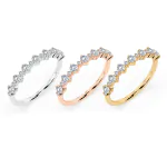 0,5 Karat Diamant Verlobungsring mit 15 Diamanten, Weißgold 585 / 14K, Weite 49 mm, Gewicht ca. 1.4 g.