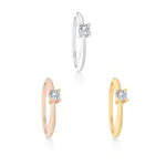 0,06 Karat Diamant Verlobungsring mit 1 Diamanten, Gelbgold 585 / 14K, Weite 47 mm, Gewicht ca. 1.75 g.
