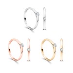 0,10 Karat Diamant Verlobungsring, Rotgold 750 / 18K, Breite 2 mm, Weite 54 mm, Gewicht ca. 1.97 g.