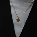 Anhänger Gravurplatte herzform bandmatt , Gelbgold 585 / 14K, Höhe 12 mm, Gewicht ca. 1,37 g