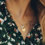 Anhänger Gravurplatte herzform seidenmatt 11 mm, Weißgold 585 / 14K, Höhe 11 mm, Gewicht ca. 0,88 g