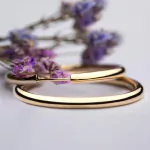 Ohrringe, Creolen, Gelbgold 750 / 18K, Außendurchmesser 50 mm, Breite 2.5 mm, Gewicht ca. 3.4 g