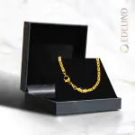 Goldkette als Königskette in Gelbgold 585 / 14K, 65 cm lang, 3,2 mm breit, Gewicht ca. 47.4 g.