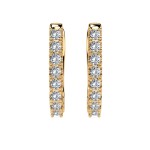 0,32 Karat Diamant Creolen, Gelbgold 585 / 14 Karat, Gewicht ca. 1.7 g.