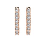 0,32 Karat Diamant Creolen, Rotgold 585 / 14 Karat, Gewicht ca. 1.7 g.