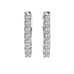 0,32 Karat Diamant Creolen, Weißgold 585 / 14 Karat, Gewicht ca. 1.7 g.