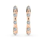 0,2 Karat Diamant Creolen, Rotgold 585 / 14 Karat, Gewicht ca. 1.6 g.