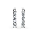 0,6 Karat Diamant Creolen, Weißgold 585 / 14 Karat, Gewicht ca. 2.2 g.