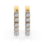 0,42 Karat Diamant Creolen, Gelbgold 585 / 14 Karat, Gewicht ca. 2.1 g.