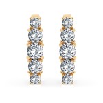 0,85 Karat Diamant Creolen, Gelbgold 585 / 14 Karat, Gewicht ca. 2.1 g.