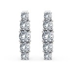 0,85 Karat Diamant Creolen, Weißgold 585 / 14 Karat, Gewicht ca. 2.1 g.