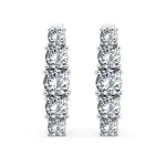 0,85 Karat Diamant Creolen, Weißgold 585 / 14 Karat, Gewicht ca. 2.1 g.