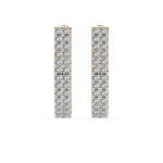 0,22 Karat Diamant Creolen, Gelbgold 585 / 14 Karat, Gewicht ca. 2.5 g.