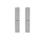 0,22 Karat Diamant Creolen, Rotgold 585 / 14 Karat, Gewicht ca. 2.5 g.