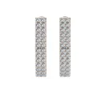 0,22 Karat Diamant Creolen, Rotgold 585 / 14 Karat, Gewicht ca. 2.5 g.