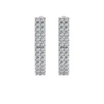 0,22 Karat Diamant Creolen, Weißgold 585 / 14 Karat, Gewicht ca. 2.5 g.