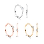 0,10 Karat Diamant Verlobungsring, Rotgold 585 / 14K, Breite 2 mm, Weite 55 mm, Gewicht ca. 2.2 g.