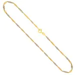 Singapurkette Bicolor Gelbgold / Weißgold