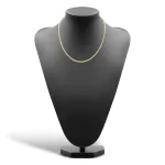 Goldkette als Kordelkette hohl in Weißgold 585 / 14 Karat, 42 cm lang, 3.3 mm breit, Gewicht ca. 11,2 g.