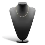 Goldkette als Kordelkette hohl Bicolor in Gelbgold / Weißgold 333 / 8K, 45 cm lang, 3,3 mm breit, Gewicht ca. 10,2 g.