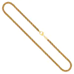 Goldkette als Kordelkette hohl in Weißgold 585 / 14 Karat, 42 cm lang, 3.3 mm breit, Gewicht ca. 11,2 g.