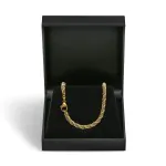 Goldkette als Kordelkette hohl in Bicolor Gelbgold / Weißgold 585 / 14K, 50 cm lang, 4,4 mm breit, Gewicht ca. 20.3 g.
