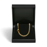 Goldkette als Kordelkette hohl in Weißgold 585 / 14 Karat, 36 cm lang, 4.4 mm breit, Gewicht ca. 14,6 g.
