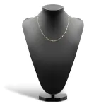Goldkette als Singapurkette Bicolor in Gelbgold / Weißgold 333 / 8K, 50 cm lang, 2,9 mm breit, Gewicht ca. 6 g.