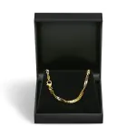 Goldkette als Singapurkette Bicolor in Gelbgold / Weißgold 333 / 8K, 45 cm lang, 2,9 mm breit, Gewicht ca. 5.4 g.