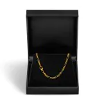 Goldkette als Panzerstegkette in Bicolor Gelbgold / Weißgold 333 / 8K, 60 cm lang, 2,5 mm breit, Gewicht ca. 5.7 g.