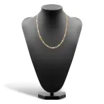Goldkette als Fantasiekette Bicolor in Gelbgold / Weißgold 333 / 8K, 50 cm lang, 5,2 mm breit, Gewicht ca. 9.7 g.