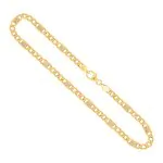 Goldkette als Fantasiekette Bicolor in Gelbgold / Weißgold 333 / 8K, 45 cm lang, 5,2 mm breit, Gewicht ca. 8.5 g.