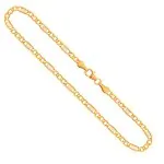 Goldkette als Fantasiekette Bicolor in Gelbgold / Weißgold 585 / 14K, 45 cm lang, 3,5 mm breit, Gewicht ca. 4.7 g.